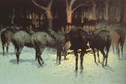Frederic Remington The Winter Campaign (mk43) USA oil painting artist